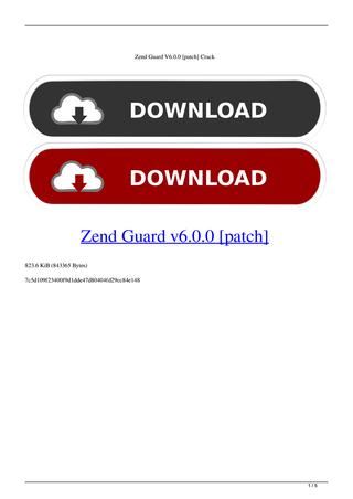 Zend guard 7.0 crack windows 7